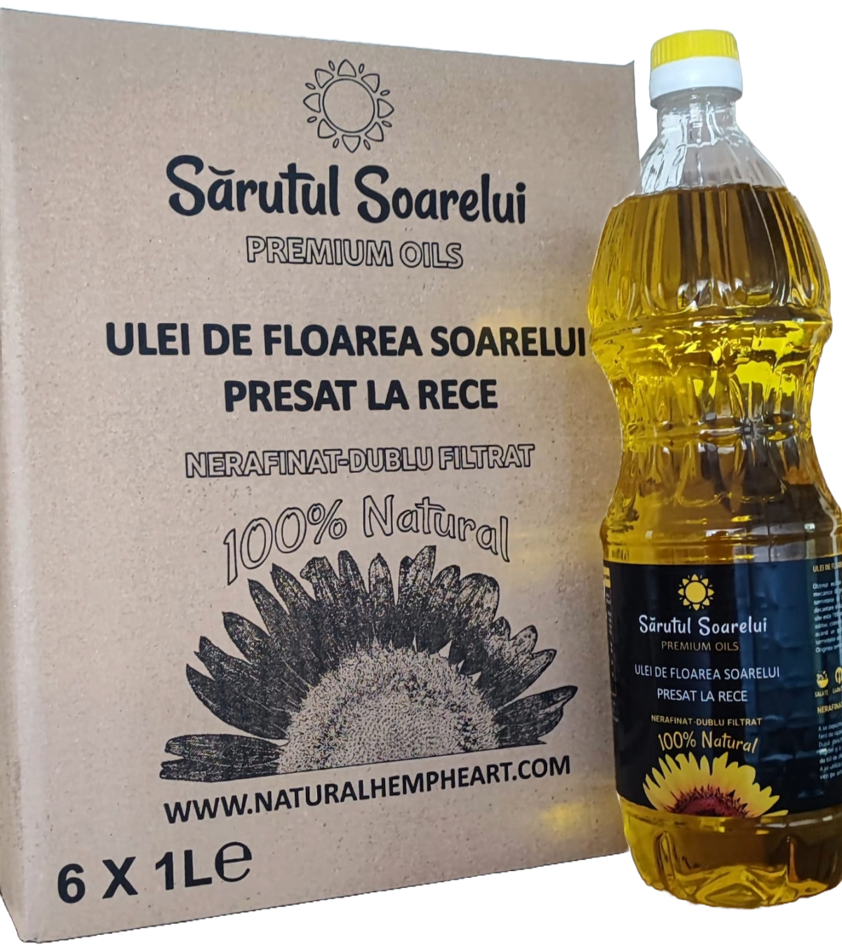 Sarutu Cutie ulei de Floarea-soarelui Sarutul Soarelui 6L – Natural Hemp Heart